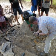 OEB student Tom Eiting quarrying for fossils