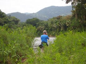 Stephen McCormick going birding in the Bladen Nature Reserve in Belize
