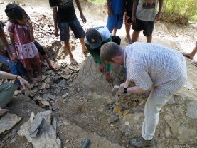 OEB student Tom Eiting quarrying for fossils