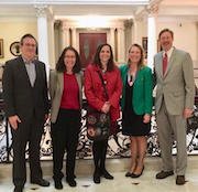 photo of Public Engagement Project fellows at the State House