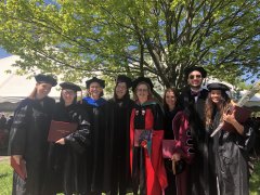photo of MCB students and faculty at Commencement